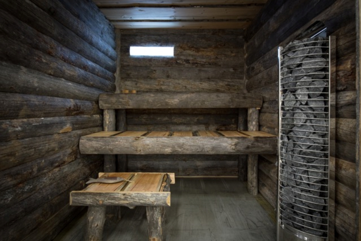 sauna z drewna Kelo